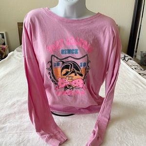 Vintage Pink Long Sleeve Graphic Tee